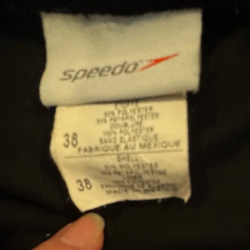 Speedo Men's Black & Blue Racing Swim Shorts - 38 X 21